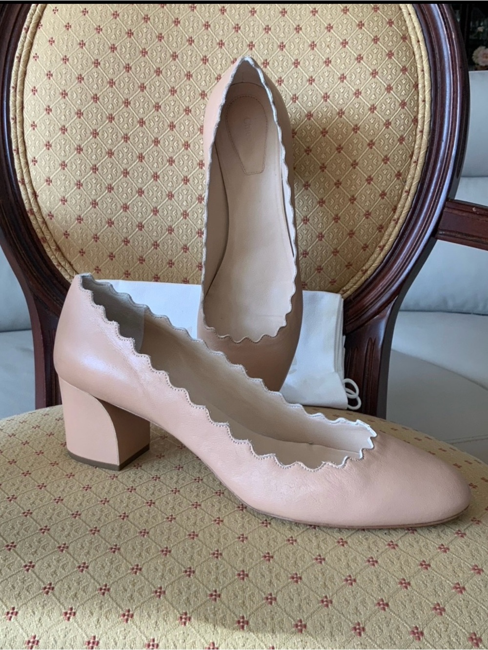 Chloe Lauren Calf Waves Pumps, 10.5 (41)